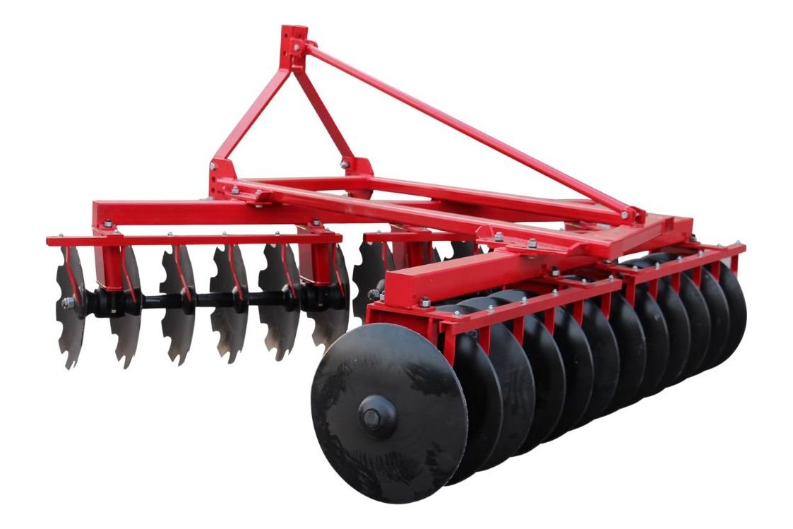 Red Gurunanak mounted disc harrow with two gangs of discs